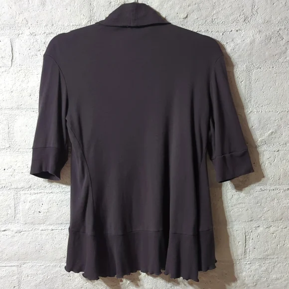 🚨3/$15 Express Gray Ruffle Cardigan - Picture 3 of 6